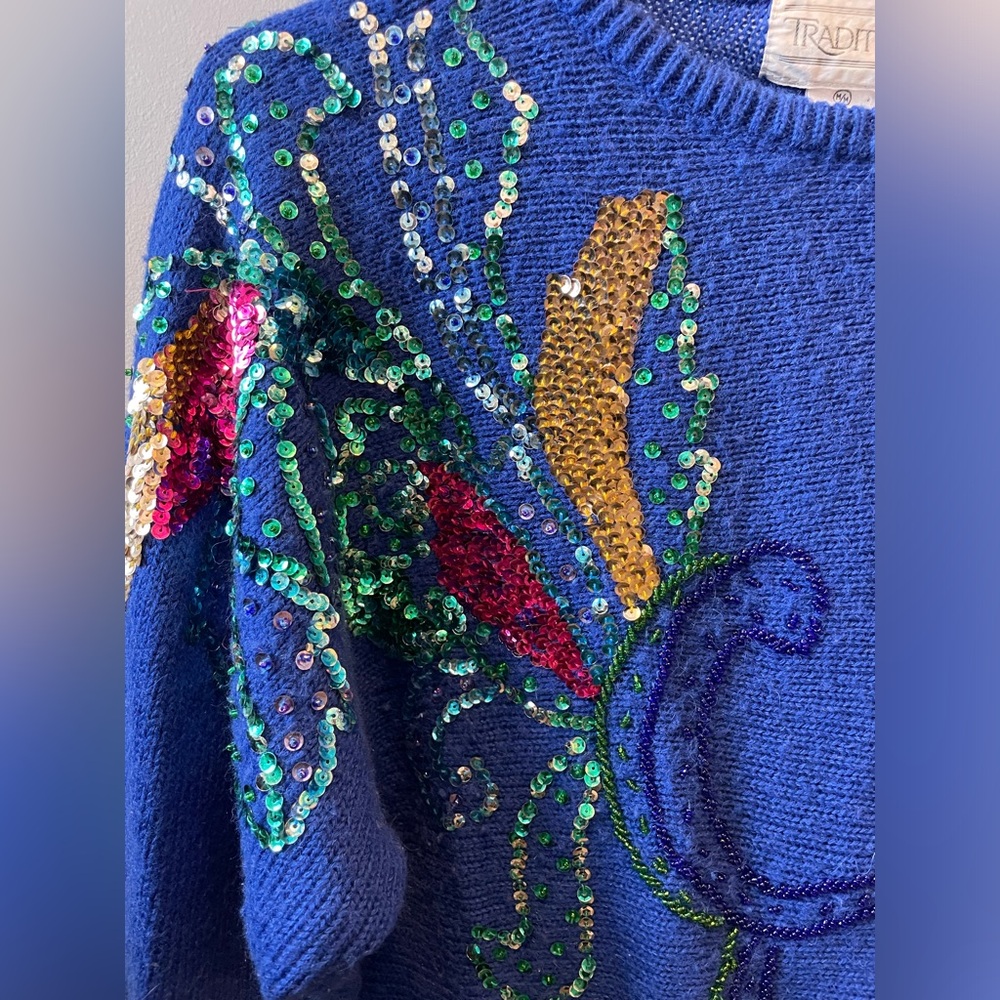 Tradition Vintage Sequined Sweater - Picture 2 of 4
